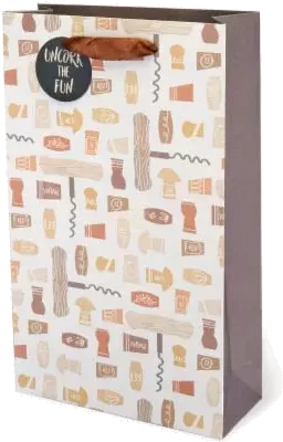CORKS TWO BOTLLE GIFT BAG