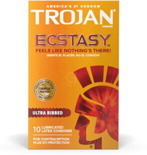 Trojan Condoms Ecstasy Stimulations Ultrasmooth Lubricant