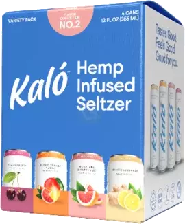 Kalo Hemp Infused Seltzer Variety 4 Pak No Alcohol