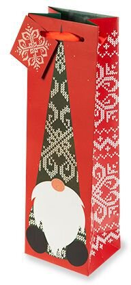 Cakewalk Assorted Holiday Gnomes Single Wine Bag