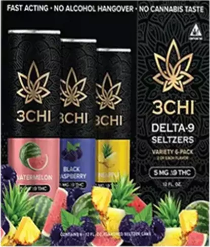 3chi Delta-9 THC Variety Seltzer