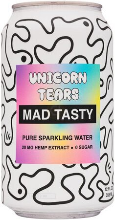 Mad Tasty Hemp Infused Pure Sparkling Water Unicorn Tears 20mg Cbd