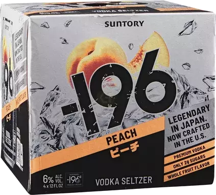 Suntory 196 Peach Vodka Selzter Rtd