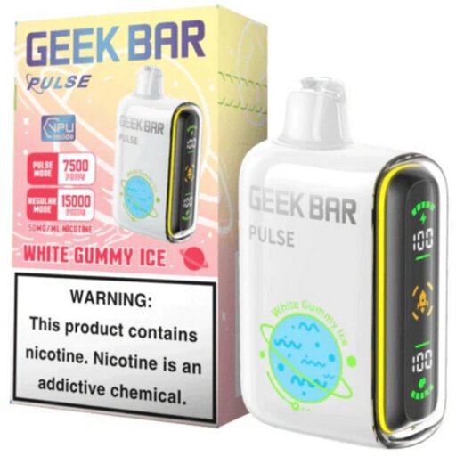 Geek Bar Pulse White Gummy Ice - Bradley's Fine Wine and Spirits Tustin CA,  Tustin, CA
