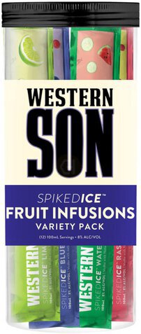 Western Son Spiked Ice Pops Fruit Infusions Variety 12 Pk