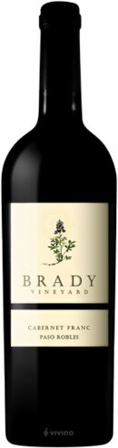 Brady Vineyards Cabernet Franc Paso Robles California