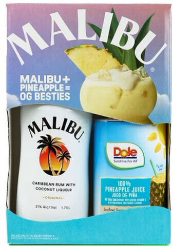 Malibu Pina Colada Gift Set W Lopez Cream Coconut