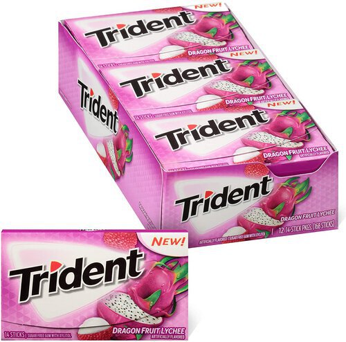 Trident Gum Dragon Fruit Lychee 14 Sticks