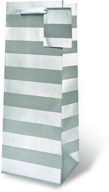 Wrap Art Gift Bag Silver Foil Stripe
