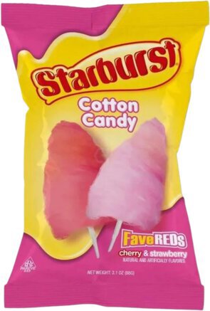 Starburst Cotton Candy Cherry And Strawberry Favereds Bag