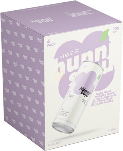 Yobo Drinks Hunni Sparkling Soju Grape Ginger Transfusion