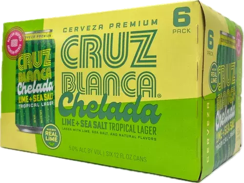Cerveza Premium Cruz Blanca Chelada Lime Sea Salt Tropical Lager