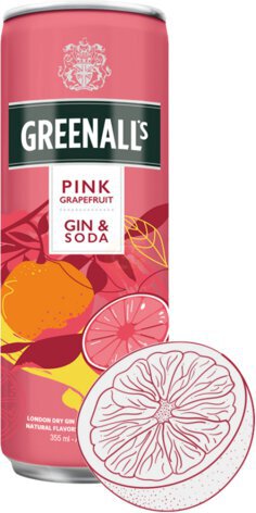 Greenall's Gin Soda Pink Grapefruit