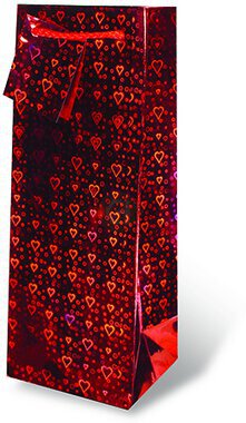 Glossy Red Foil Hearts