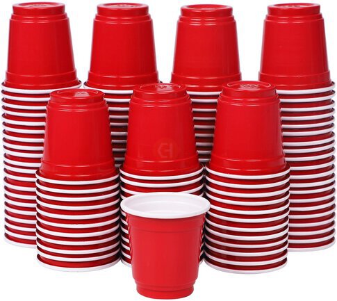 Red Mini Party Cups Count