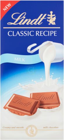 Lindt Classic Recipe Swiss Milk Chocolate Bar