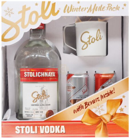 Stoli Winter Mule Pack Straight Vodka W Stainless Mug And Ginger Beer Vap