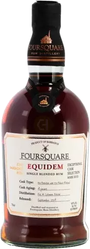 Foursquare Rum Distillery Exceptional Cask Selection Equidem Year Old Single Blended Rum 122 Proof