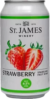 Saint James Sparkling Fruit Wine Strawberry Can