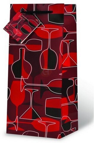 Entertainging Essentials Crimson Glasses Gift Bag