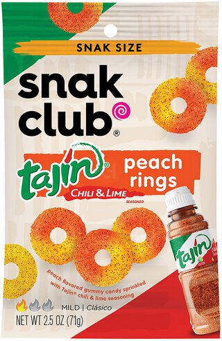 Snak Club Tajin Peach Rings Chili & Lime