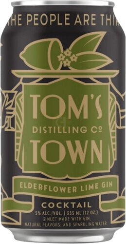 Toms Town Rtd Elderflower Lime Gin Cocktail Cn
