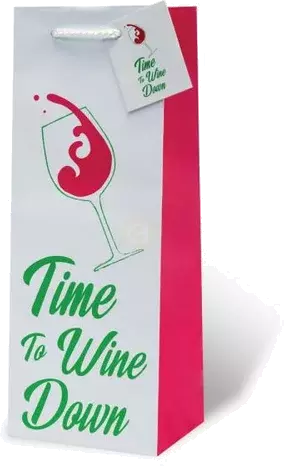 Cheers You Time To Wine Down Gift Bag