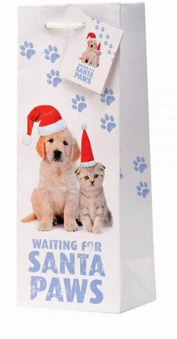 GIFT BAG SANTA PAWS