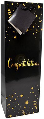 GIFT BAG CONGRATULATIONS BLACK
