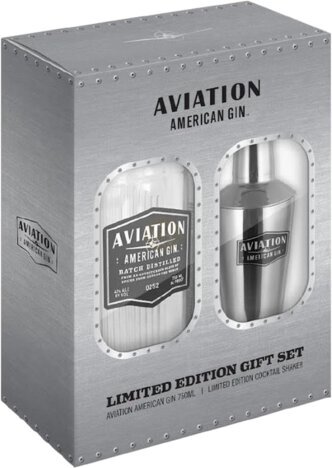 Aviation American Gin Proof Limited Edition With Cocktail Shaker Gift Set
