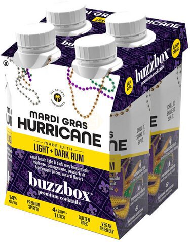 Buzzbox Mardi Gras Hurricane Dark Rum Buzzbox Mardi Gras Hurricane Dark Rum