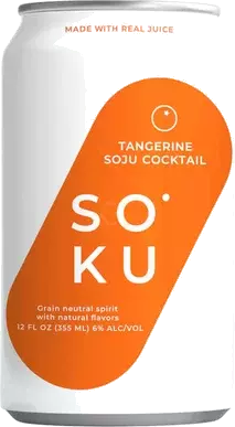 Soku Soju Seltzer Tangerine Soju Seltze
