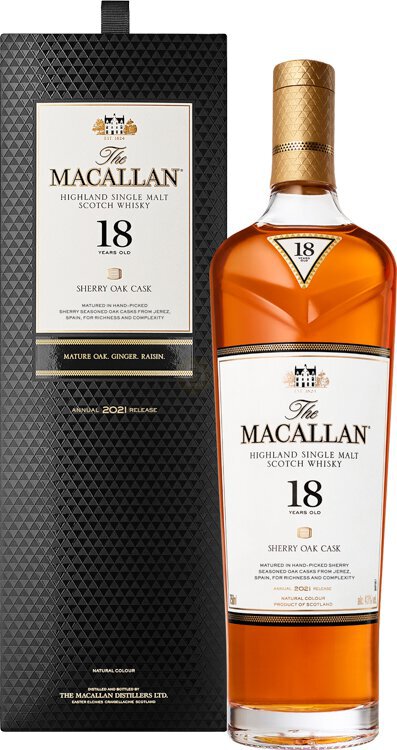 MACALLAN SHERRY OAK CASK 18YR 86 PROOF - The Fridge