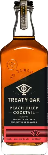 Treaty Oak Peach Julep Cocktail With Bourbon