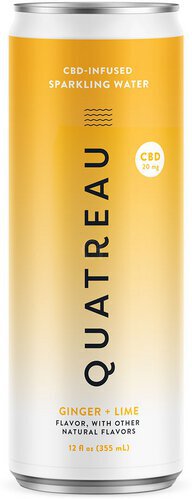 Quatreau Cbd Infused Sparkling Water Ginger Lime 20mg Cbd