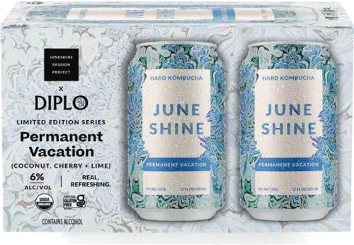 June Shine Hard Kombucha Permanent Vacation Diplo