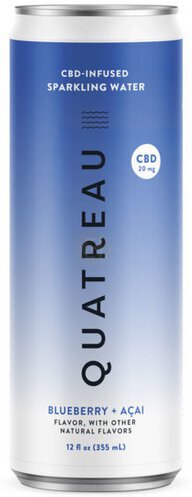 Quatreau Cbd Blueberry Acai Sparkling Water