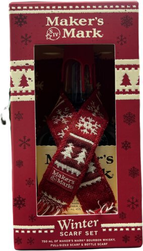 Maker's Mark Kentucky Straight Bourbon Whisky With Winter Scarf Gift Set