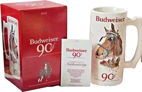 Budweiser Holiday Stein 90th Anniv