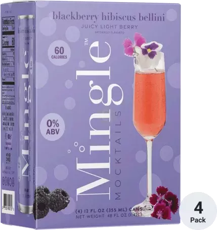 Mingle Blackberry Bibiscus Bellini Sparkling Mocktail