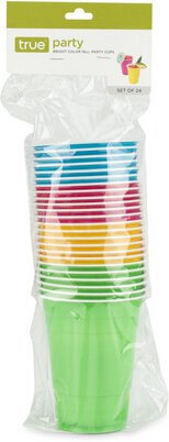 TRUE BRIGHT COLOR PLASTIC BEER CUP-16OZ 24CT
