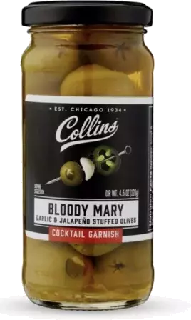 Collins Brothers Bloody Mary Jalapeno Garlic Olives