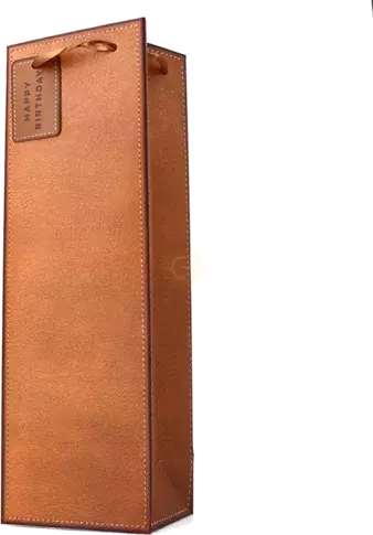 Faux Leather Single Wine Bag