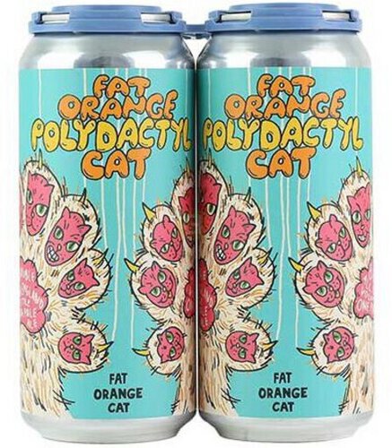 Fat Orange Cat Polydactyl Cat Double Neipa