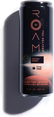 Roam Peach Rose THC Seltzer