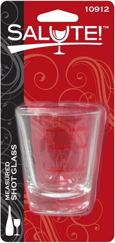 Salute Shot Glass Glass Measured