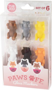 Wine Glass Markers Paws Off Cats