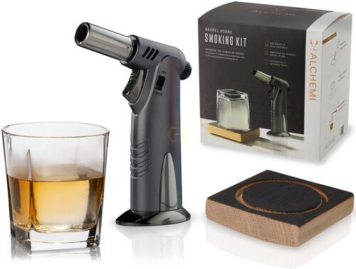 True Viski Alchemi Barrel Board Smoking Set