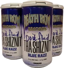 Death Row Tha Shiznit Blue Razz 3mg Delta Thc & 5mg Cbd Sparkling Cocktail Non Alcoholic