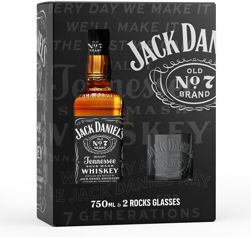 Jack Daniel's Tennessee Whiskey With Glasses Gift Set